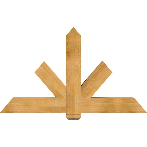 Ekena Millwork Kennewick Rough Sawn Timber Gable Bracket, Western Red Cedar, 60"W x 35"H x 6"D x 6"F, 14/12 Pitch GBW060X35X0606KEN00RWR - main